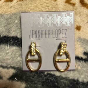 JLo from Kohl’s Gold tone with Crystals Pierced Earrings
